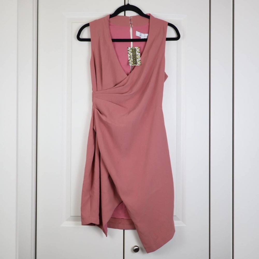 NWT ADELYN RAE Pink Teri Sheath Dress Size S